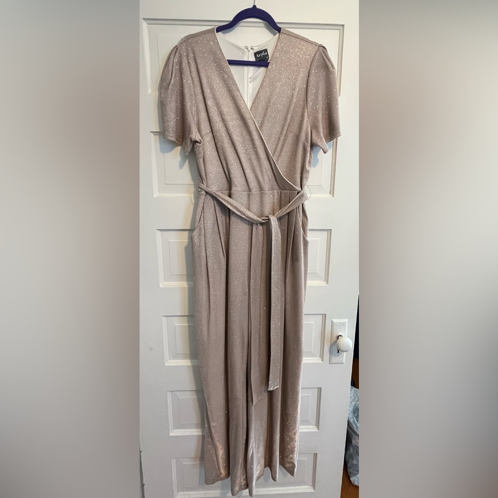 ARULA size X Shimmering Taupe Jumpsuit